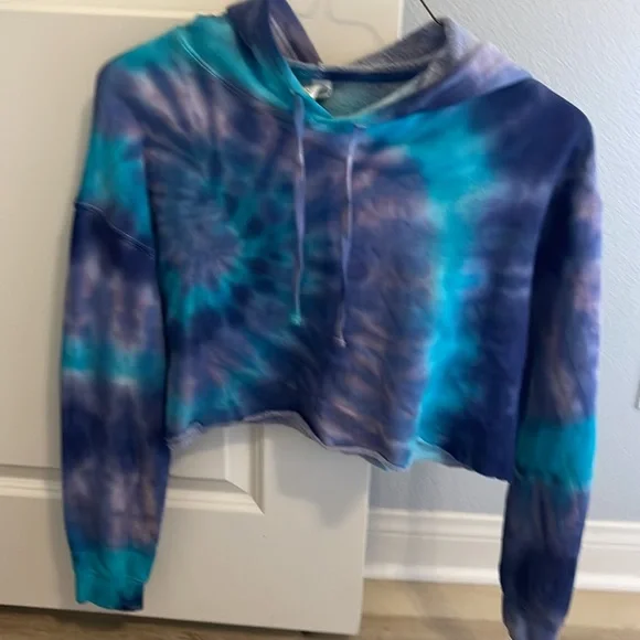 Tops Custom Tiedye Crop Hoodie Ordered On Poshmark